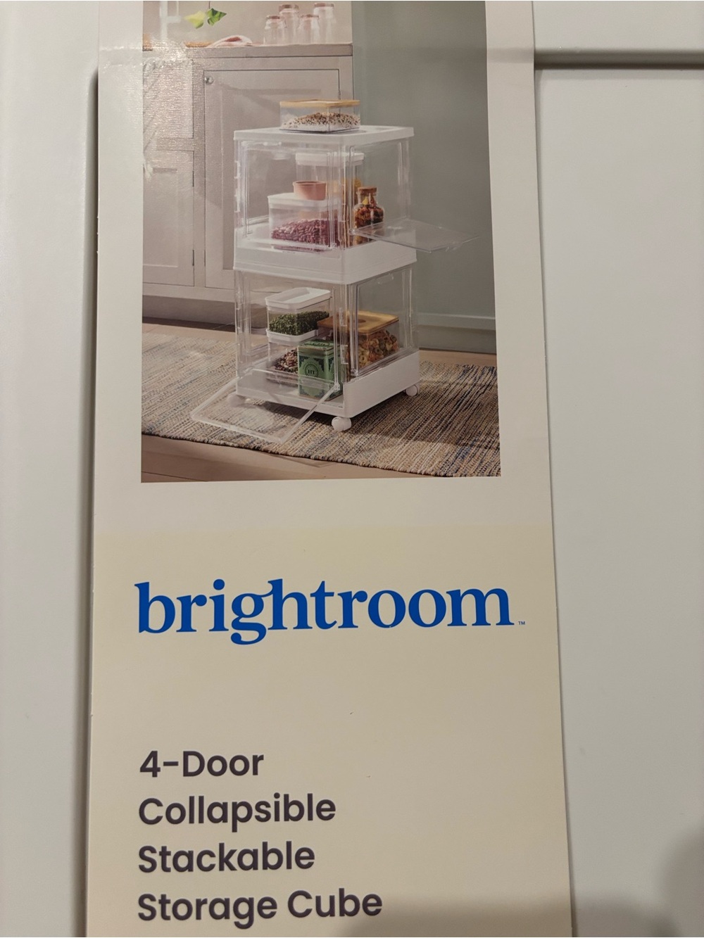 brightroom White 4-Compartment Collapsible Stackable Storage Cube